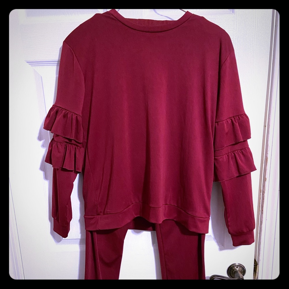 Burgundy TWO PIECE long SET